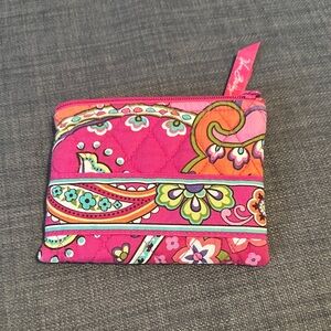 Vera Bradley Pink and Green Paisley Quilted Holder
